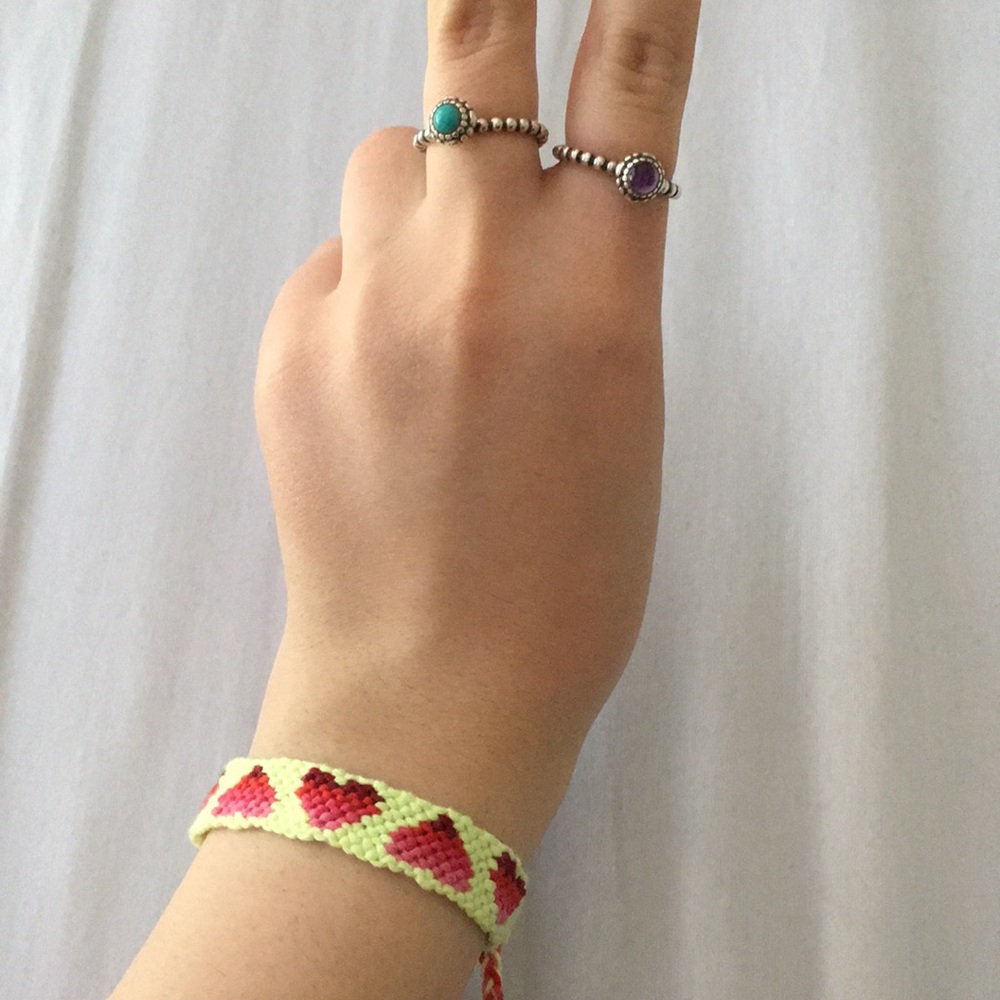 Ombré Hearts Friendship Bracelet